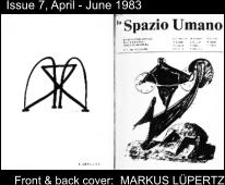 Issue 7, April - June 1983 Front & back cover:  MARKUS LPERTZ
