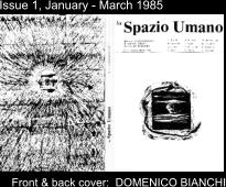 Issue 1, January - March 1985 Front & back cover:  DOMENICO BIANCHI