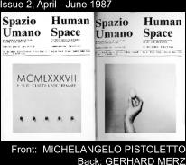Issue 2, April - June 1987 Front:  MICHELANGELO PISTOLETTO Back: GERHARD MERZ