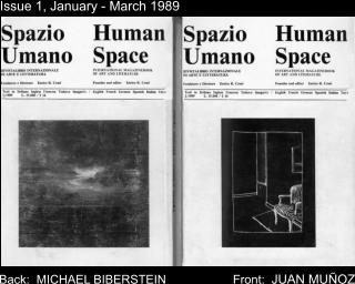 Issue 1, January - March 1989 Front:  JUAN MUÑOZ Back:  MICHAEL BIBERSTEIN