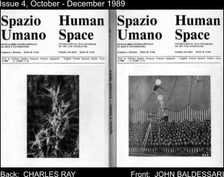 Issue 4, October - December 1989 Front:  JOHN BALDESSARI Back:  CHARLES RAY